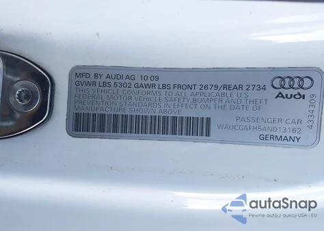 2010 Audi S5 3.0 Premium Plus from USA, damaged, VIN WAUCGAFH5AN013162